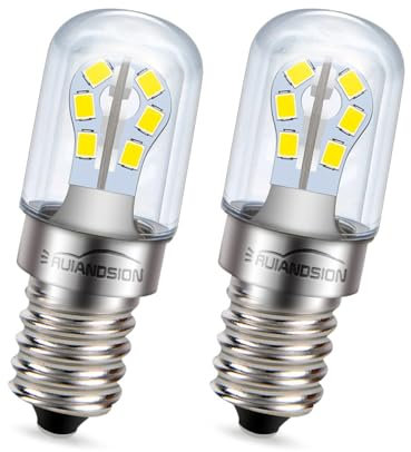 Ruiandsion E14 LED Lampadine a bassa tensione AC DC 24V 2W con attacco Edison a vite, risparmio energetico 6000K bianco, per lampade solari, camion, confezione da 2