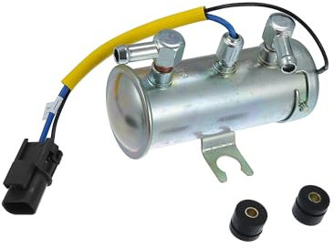 Motoforti 1 Set 24V Universal Auto Electric Fuel Pump Replacement Silver Tone Long-lasting