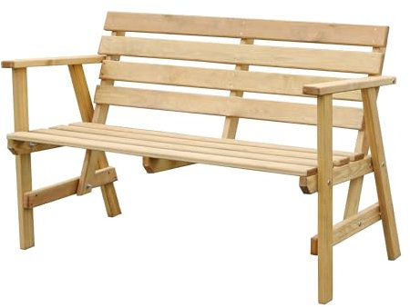 Zest Zoe Bench – Stylish Wooden Garden Bench, Comfortable Outdoor Seating, Made from Sustainable Timber with Pressure-Treated Wood for Durability, 10-Year Anti-Rot Guarantee