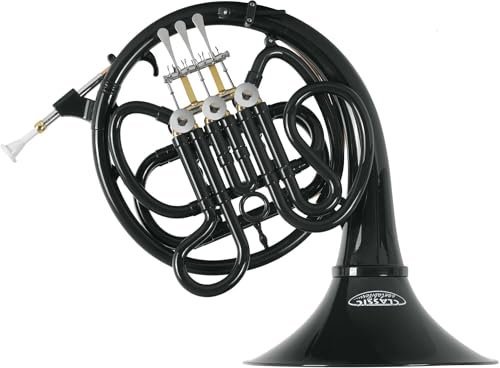 Classic Cantabile WH-20BK MardiBrass Kunststoff F-Waldhorn Schwarz - inkl. Mundstück & Hülle mit Rucksackgurten - Für Anfänger und Profis - Wetterfest und Wasserdicht - leichtes, stabiles Instrument