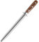 13.7 inch Knife Sharpener Rod, Knife Sharpening Rod Carbon Handheld Sharpener Pear Wood Handle & Metal Hand Guard, Sharpening Steel Knife Sharpening Steel with Gift Box