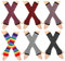 TUONYIS 6 Paare Damen Lange Fingerlose Handschuhe Gestreifte Armstulpen Lange Armwärmer Gestreift Fingerlose Handschuhe Gestreift Stricken Armwärmer Winter Fingerlose Armwärmer für Frauen (Mehrfarbig)