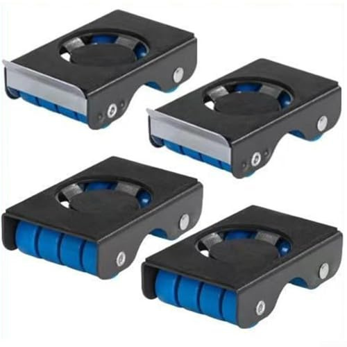 Feeshoppher Washing Machine Lifter Furniture Transport Roller Set 350kg Load Capacity Furniture Lifter Sliders Tool for Washing Machine Refrigerator Large Furniture with Brake and Non-Slip Pad(Black)