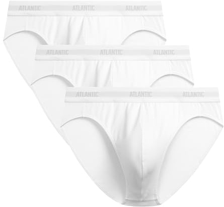 ATLANTIC UNDERWEAR 3er-Pack Sport Herren Slips | Elastische Herren Unterhosen aus atmungsaktiver Baumwolle mit Elasthan, sportlicher Schnitt und perfekte Passform