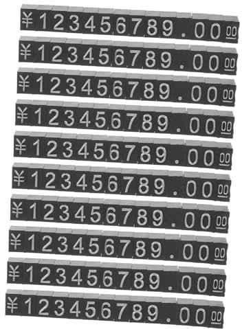 JECOMPRIS 10 Sätze Preisschild preisaufsteller tags Preiswürfel für Juweliere the offer angebot Zeichen steht Stichworte Stand Preisständer Preisanzeige ABS.Aluminiumhalterung