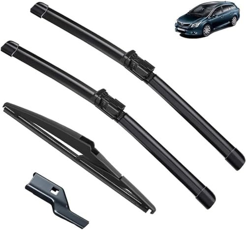LYangr Automotive Scheibenwischer für Toyota Avensis T27 MK3 2009–2018, Windschutzscheibe Scheibenwischer Vorne Hinten Wischer Set Auto Wischer Wischerblätter Windschut