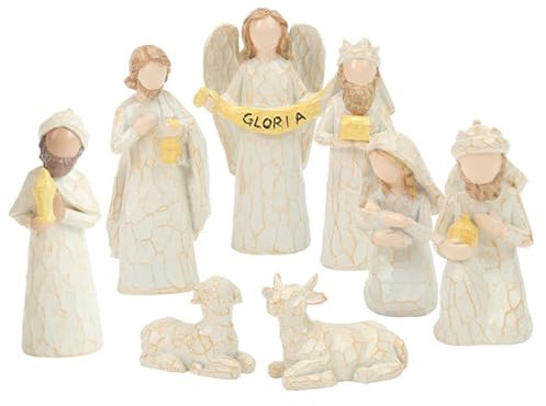DABAIXIONG Elegante juego de establo de belén de resina que simboliza la conexión entre la religión y la artesanía