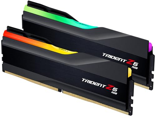 G.SKILL Trident Z5 RGB Series (Intel XMP 3.0) Memoria RAM DDR5 128 GB (2 x 64 GB) 6000 MT/s CL36-44-44-102 1,35 V U-DIMM - Nero opaco (F5-6400J3644F64GX2-TZ5RK)