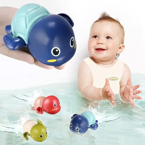 MADY – Juguetes de Agua para Bebé – Pack 3 Animales Que Nadan: Ballena, Pato y Tortuga | Juguetes de Baño Giratorios | Regalo Divertido para Bebés +6M