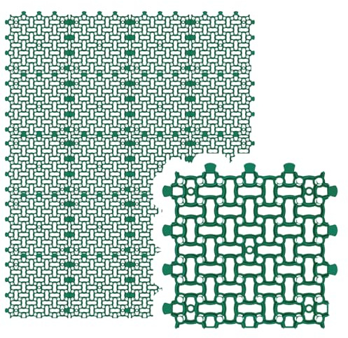 GARDENIX Griglia per prato, 20 pezzi, 50 x 50 cm, 5,00 m², a nido d'ape per prato, in ghiaia, verde