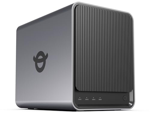 Yxk NAS desktop Zero1 a 4 alloggiamenti, CPU Intel N100 Quad-Core, archiviazione NAS domestica intuitiva, supporto 120TB (senza disco), 8 GB di RAM, accesso remoto, 2 * 2.5GbE, 4K HDMI, archiviazione