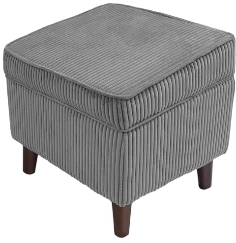 EOSVALO Sitzhocker mit stauraum,Fusshocker gepolstert für Sessel,Fußbank mit Verstellbarer Deckel, Fußhocker für schminktisch,Wohnzimmer, Schlafzimmer,Sofa
