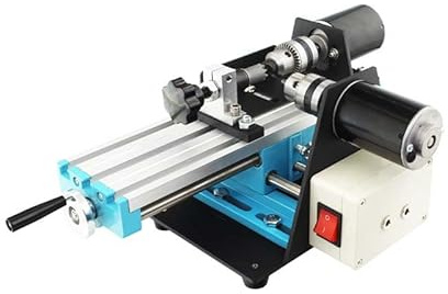 Bead Polishing Machine, 7-Speed Wood Lathe, 20 Cutter Heads for Drilling, Sanding & Polishing Wood, Amber, Wax
