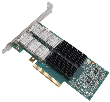 Fabater Tarjeta PCIe Ethernet de 40 GB, 40 Gbps por Puerto de Baja Latencia 2 Puertos PCIe 3.0 Tarjeta de Red E de 40 GB, Adaptador Ethernet con Plug and Play para Centros de Datos de Fibra óptica