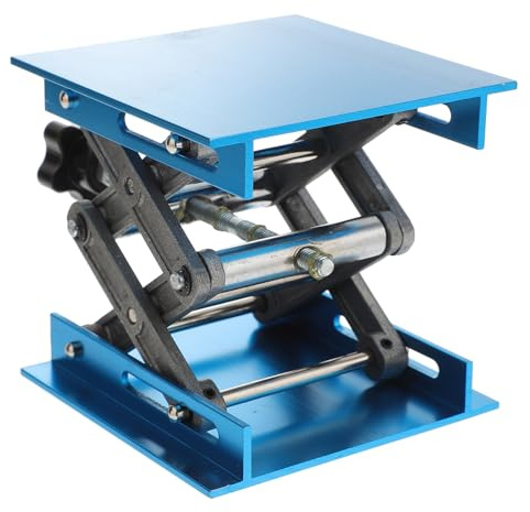 TOKIDNY Manuelle Aluminium Hebebühne mit 100X100mm Plattform Höhenverstellbarer Hubtisch Scherenheber für Werkstatt und Garage