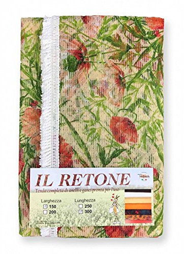 Tex family Tenda Rete ZANZARIERA da Esterno Giardino RETONE Fiore Beige CM.150X250