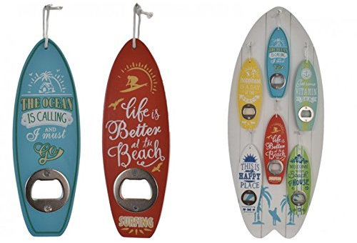 Novelty Bottle Opener, Surfboard Shape, Choice of Colours, Ideal Christmas Gift Stocking Filler Under £10 (Yellow)