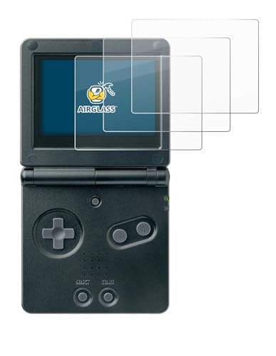 BROTECT (3 Stück Schutzglas für Nintendo Gameboy Advance GBA SP Schutzfolie Made in Germany Panzer Folie Glas Displayschutz [ 9H, Anti-Fingerprint]