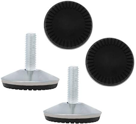sourcing map 4 Pcs Pieds de Nivellement Meuble Réglable M10 x 30 x 50mm Pied de Meuble à Visser pour Meubles, pour Chaise, Machine Industrielle, Pied de Bureau