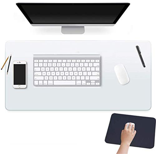 24 X 36 Inch Clear Large Desk Pad Blotter Home Office Table Protector on Top of Desks for Laptop Computer Keyboard PVC Vinyl Desk Pad Organizer with Mouse Pad Waterproof Wipeable Plastic Transparent