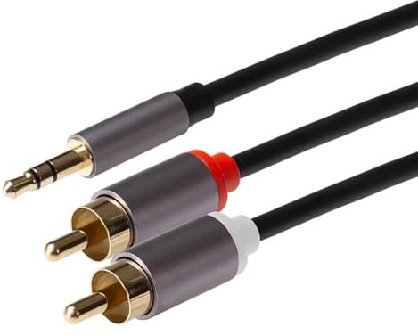 Maplin 3.5mm Aux Stereo 3 Pole TRS Jack Plug to Twin RCA Phono Cable 1.5m