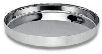 Round Stainless Steel Thali/Tray/Plate, Serving Dish, Indian Cuisine (10 Tray code 12-IND 236)
