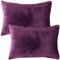 Bestlivings Flauschige Kissenhülle Celina (40 x 60 cm / 2er Pack) - Kuscheliger Bezug mit Reißverschluss Violett ideal für Dekokissen und Sofakissen
