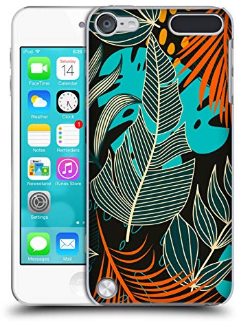 Head Case Designs Offizielle Haroulita Orange Blaetter 2 Harte Rueckseiten Handyhülle Hülle Huelle kompatibel mit Apple iPod Touch 5G 5th Gen
