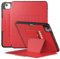 SEYMAC Full Body Protective Case for iPad Air 5th/4th Generation 10.9 Inch 2022/2020, iPad Pro 11 2022/2021/2020/2018 with 7 Angles Magnetic Stand, Card Slots, Pencil Holder, Auto Sleep/Wake, Red