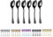 Schwarzer Kaffeelöffel 6er, Kyraton 12.5cm Edelstahl Titanbeschichteter Schwarzer Teelöffel, Dessertlöffel, Eislöffel, Löffel Besteck 6 Stück