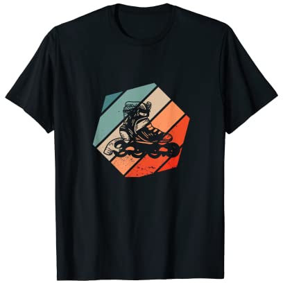 Retro Inline Skater Rollerblader Skating Skaten Geschenk T-Shirt