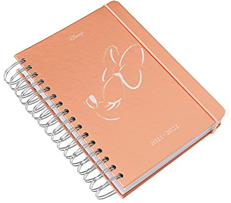 Kokonte Schulplaner 2021 2022 Disney Minnie Maus - Ringbuch Kalender A5 Terminplaner 2021/2022 - Terminkalender 2021 2022 Tagesplaner