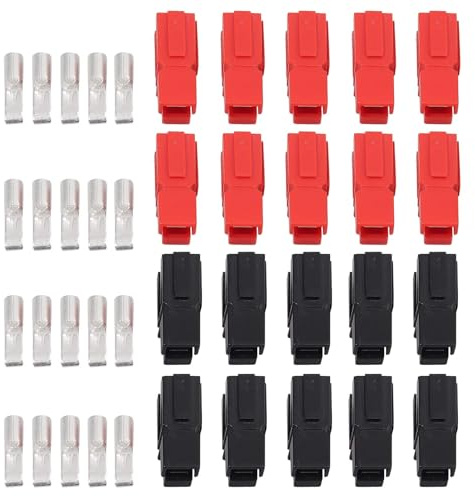 eSynic 30Amp 600V 20Pcs Battery Connector Quick for Anderson Plug | Crimped or Soldered Connect|For 20AWG-14AWG AC/DC Power Tool|For Power Supply, Electric Vehicle etc