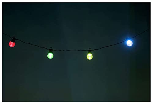 Holyart Cadena esferas multicolor 5 cm 80 led 6,65 m int ext