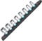 HAZET Smart-Rail 900-SR/8 I magnetische Unterseite mit 8 Steckplätzen und robuster Drehverriegelung, Antrieb: Vierkant 12,5 mm (1/2 Zoll) I flexible Kunststoff-Steckleiste für Steckschlüssel