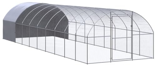 vidaXL Outdoor Hühnerstall 3x10x2m Verzinkter Stahl Hühnerhaus Geflügelstall