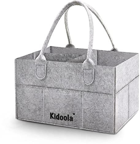 kidoola Baby Nappy Caddy Organiser - Nursery Wipe Storage Bag, Baby Care Compartments Basket, Diaper Container Organiser for Newborn Baby Essentials, Gift to New Baby and Parents, Boys and Girls