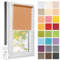 Estika Rollo für Fenster ohne Bohren - 80cm x 120cm - Pfirsich - 25 Stofffarben, Klemmfix Montage, Fensterrollos für innen, Sichtschutz für Fenster und Balkontür (80 cm Stoffbreite)