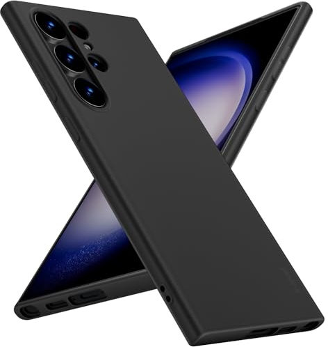 X-level Cover per Samsung Galaxy S23 Ultra, Silicone Ultra Slim Ultra Sottile e Morbido TPU Protettiva Rubber Protezione Custodia Compatibile for Samsung Galaxy S23 Ultra 5G, Nero