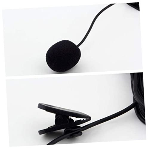 Garneck Portable Microphone Collar Microphone for Teaching Meeting Portable Voice Amplifier Lapel Voice Amplifier Clipper Microphone Loudspeaker Lapel Clip Lavalier Clip Microphone Black