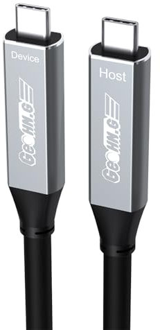 GeoHN.G Full-Featured Glasfaser USB-C auf USB-C Kabel 10M, 5Gbps USB 3.2-Videokabel mit PD 60W, unterstützt 2-Lane DP1.4 und 4K@60Hz Videoausgang für VR, Webcam, TV, Laptop, Videokonferenz