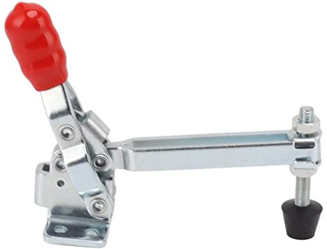 Quick Release Toggle Clamp, Heavy Duty Large Hold Down Clamp Toggle Latch Clamp Holding Capacity Antislip Red Horizontal Clamp for Woodworking, Welding