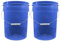 DETAIL GEAR Ultimate Clear Transparent Car Wash Bucket - BLUE - 20L (5 Gallons) (2 Buckets and Grit Guards)