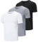 Gaiatiger 3 Pack Mens T Shirts Quick Dry Running Tops for Men Moisture Wicking Active Athletic Gym Tops Short Sleeve,590-Black Grey White-M