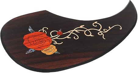 ibasenice Holzgitarren-schutzplatte Rosen-design Kratzschutzplatte Akustikgitarren-teile