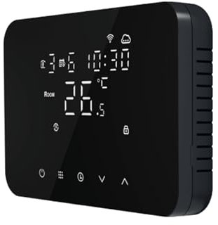 CRONOTERMOSTATO WI-FI SOFT TOUCH 230V NERO - IDEALE PER SCATOLA 503 - HEYTHERMO+