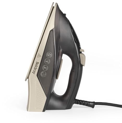 Beldray BEL01848 2000W Steam Iron – Compact Traditional Iron, Ceramic Soleplate, 230ml Water Tank with Spray Function, 100 G/Min Steam Shot, Variable Temperature Control, Anti-Drip, 1.9m Power Cord