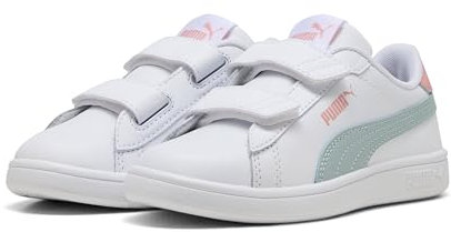 PUMA Smash 3.0 L V PS, Scarpe da Ginnastica, Frutta Bianca Moderno Menta Rosa, 35 EU