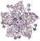 Wilitto Spilla da donna per banchetto, in lega, a forma di fiore, con strass, decorazione antiscivolo, per borsa a tracolla, cappotto, colletto, sciarpa, decorazione per vestiti, Metallo, Pietra