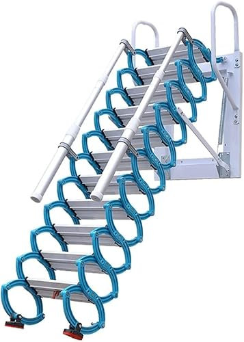 An der Wand hängende, zusammenklappbare Teleskopleiter, verlängerte Heim-Teleskopleiter mit Handlauf zum Herunterziehen von Wand-Stufenleitern (2.1)